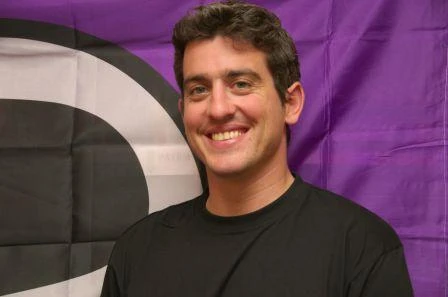 Lionel Dricot (Ploum) in 2012, then a candidate under the banner of the Pirate Party for the Belgian communal and provincial elections