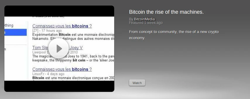 Primeiro vídeo sobre Bitcoin (Google Search Story)